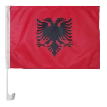 Drapeau de voiture ALBANIE 45x30cm - Carflag ALBANAIS 30 x 45 cm