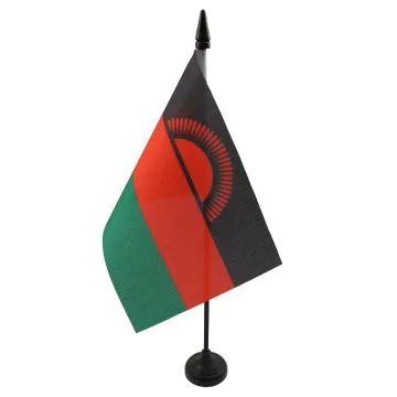 DRAPEAU DE TABLE MALAWI 15x10cm - PETIT DRAPEAUX DE BUREAU MALAWITE 10 x 15 cm