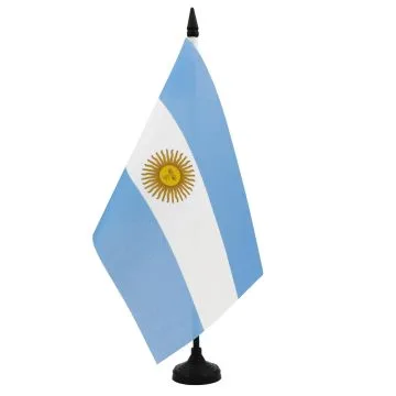 DRAPEAU DE TABLE ARGENTINE 21x14cm - PETIT DRAPEAUX DE BUREAU ARGENTIN 14 x 21 cm