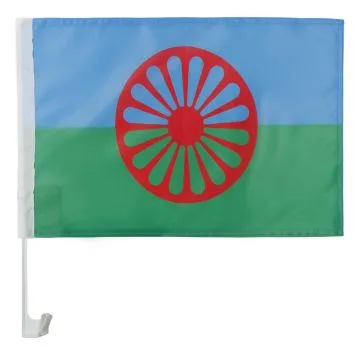 Drapeau de voiture Gypsi 45x30cm - Carflag Rom - Tzigane – gitan - voyageur 30 x 45 cm