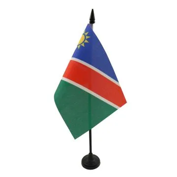 DRAPEAU DE TABLE NAMIBIE 15x10cm - PETIT DRAPEAUX DE BUREAU NAMIBIEN 10 x 15 cm