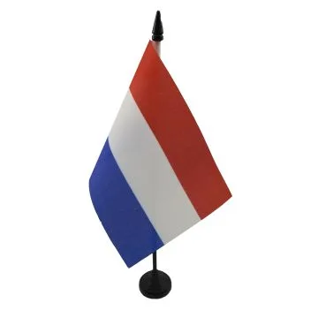 DRAPEAU DE TABLE PAYS-BAS 15x10cm - PETIT DRAPEAUX DE BUREAU HOLLANDAIS 10 x 15 cm