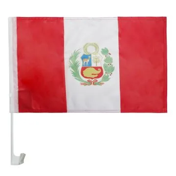 Drapeau de voiture PÉROU 45x30cm - Carflag PÉRUVIEN 30 x 45 cm