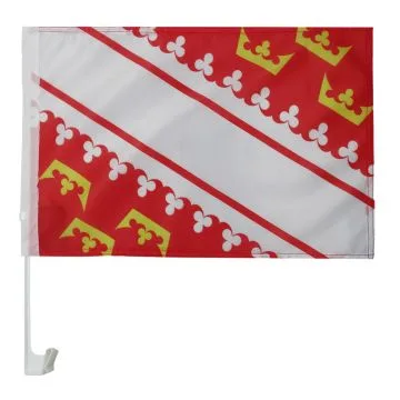 Drapeau de voiture Alsace 45x30cm - Carflag alsacien - province d\'Alsace 30 x 45 cm