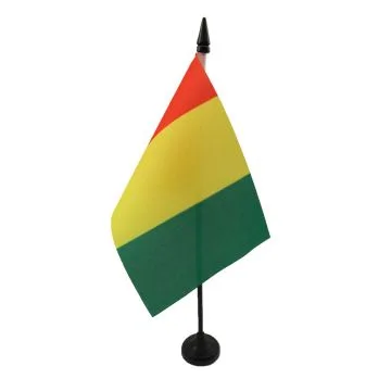 DRAPEAU DE TABLE GUINÉE 15x10cm - PETIT DRAPEAUX DE BUREAU GUINÉEN 10 x 15 cm