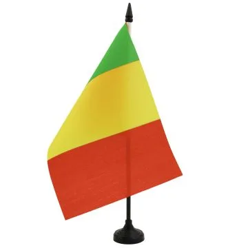 DRAPEAU DE TABLE MALI 21x14cm - PETIT DRAPEAUX DE BUREAU MALIEN 14 x 21 cm