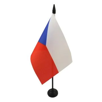 DRAPEAU DE TABLE RÉPUBLIQUE TCHÈQUE 15x10cm - PETIT DRAPEAUX DE BUREAU TCHÈQUE 10 x 15 cm