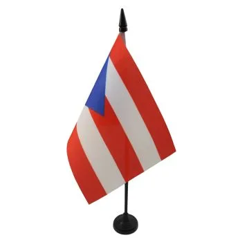 DRAPEAU DE TABLE PORTO RICO 15x10cm - PETIT DRAPEAUX DE BUREAU PORTORICAIN 10 x 15 cm