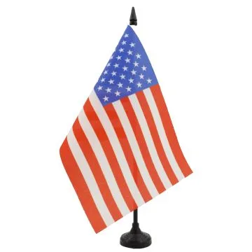 DRAPEAU DE TABLE ETATS-UNIS 21x14cm - PETIT DRAPEAUX DE BUREAU AMÉRICAIN - USA 14 x 21 cm