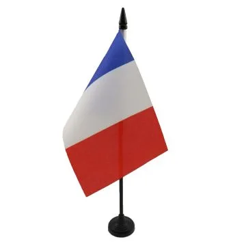 DRAPEAU DE TABLE FRANCE 15x10cm - PETIT DRAPEAUX DE BUREAU FRANÇAIS 10 x 15 cm
