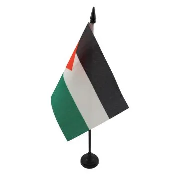DRAPEAU DE TABLE PALESTINE 15x10cm - PETIT DRAPEAUX DE BUREAU PALESTINIEN 10 x 15 cm