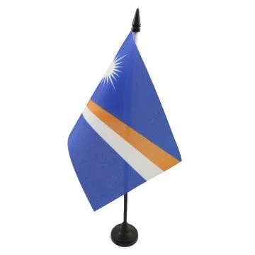 DRAPEAU DE TABLE ILES MARSHALL 15x10cm - PETIT DRAPEAUX DE BUREAU MARSHALLAIS  10 x 15 cm