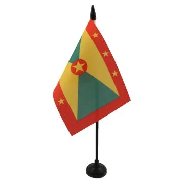DRAPEAU DE TABLE GRENADE 15x10cm - PETIT DRAPEAUX DE BUREAU GRENADIN 10 x 15 cm