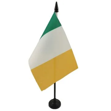 DRAPEAU DE TABLE IRLANDE 15x10cm - PETIT DRAPEAUX DE BUREAU IRLANDAIS 10 x 15 cm