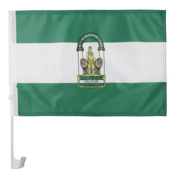 Drapeau de voiture Andalousie 45x30cm - Carflag andalous - Andalucia - Espagne 30 x 45 cm