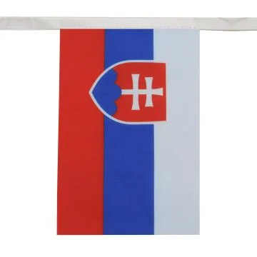 GUIRLANDE 12 mètres 20 DRAPEAUX SLOVAQUIE 45x30 cm - DRAPEAU SLOVAQUE 30 x 45 cm