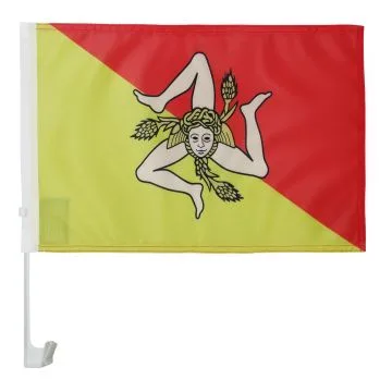 Drapeau de voiture Sicile 45x30cm - Carflag sicilien - Italie 30 x 45 cm