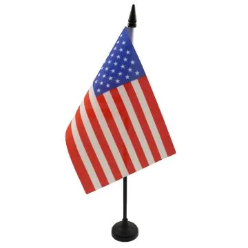DRAPEAU DE TABLE ETATS-UNIS 15x10cm - PETIT DRAPEAUX DE BUREAU AMÉRICAIN - USA 10 x 15 cm