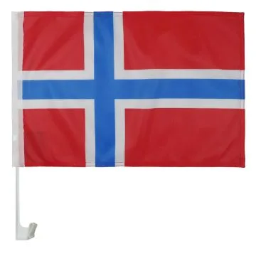 Drapeau de voiture NORVÍ?GE 45x30cm en maille bloquée - Carflag NORVÍ?GIEN 30 x 45 cm