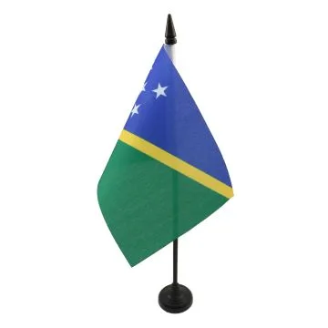 DRAPEAU DE TABLE SALOMON 15x10cm - PETIT DRAPEAUX DE BUREAU SALOMONAIS - ÎLES SALOMON 10 x 15 cm