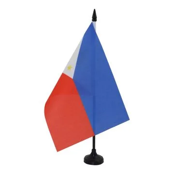 DRAPEAU DE TABLE PHILIPPINES 21x14cm - PETIT DRAPEAUX DE BUREAU PHILIPPIN 14 x 21 cm