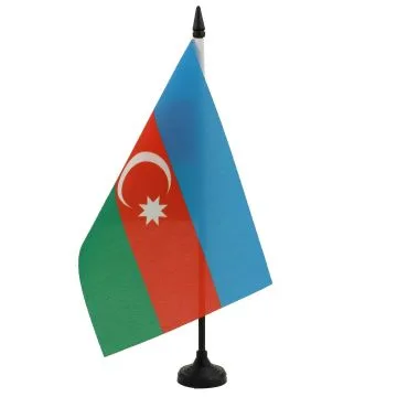 DRAPEAU DE TABLE AZERBAÏDJAN 21x14cm - PETIT DRAPEAUX DE BUREAU AZERBAÏDJANAIS 14 x 21 cm