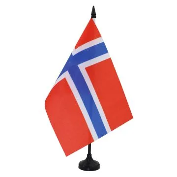 DRAPEAU DE TABLE NORVÈGE 21x14cm - PETIT DRAPEAUX DE BUREAU NORVÉGIEN 14 x 21 cm