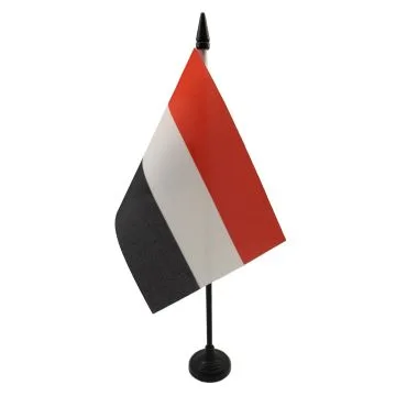 DRAPEAU DE TABLE YÉMEN 15x10cm - PETIT DRAPEAUX DE BUREAU YÉMÉNITE 10 x 15 cm
