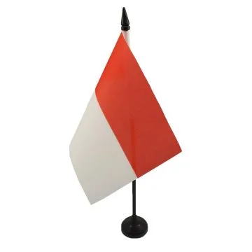 DRAPEAU DE TABLE INDONÉSIE 15x10cm - PETIT DRAPEAUX DE BUREAU INDONÉSIEN 10 x 15 cm