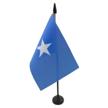 DRAPEAU DE TABLE SOMALIE 15x10cm - PETIT DRAPEAUX DE BUREAU SOMALIEN 10 x 15 cm