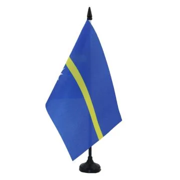 DRAPEAU DE TABLE NAURU 21x14cm - PETIT DRAPEAUX DE BUREAU NAURUAN 14 x 21 cm
