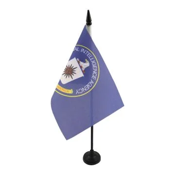 DRAPEAU DE TABLE CIA DES ETATS-UNIS 21x14cm - PETIT DRAPEAUX DE BUREAU CENTRAL INTELLIGENCE AGENCY DES USA 14 x 21 cm