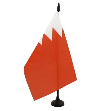 DRAPEAU DE TABLE BAHREÏN 21x14cm - PETIT DRAPEAUX DE BUREAU BAHREÏNIEN 14 x 21 cm