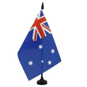 DRAPEAU DE TABLE AUSTRALIE 21x14cm - PETIT DRAPEAUX DE BUREAU AUSTRALIEN 14 x 21 cm