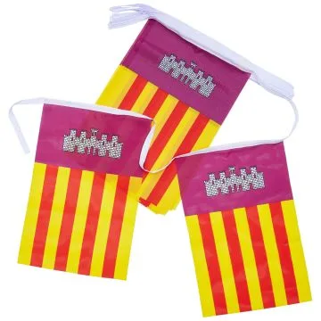 Guirlande 12 mètres 20 Drapeaux Taiwan 45x30 cm - Drapeau taïwanais 30 x 45 cm
