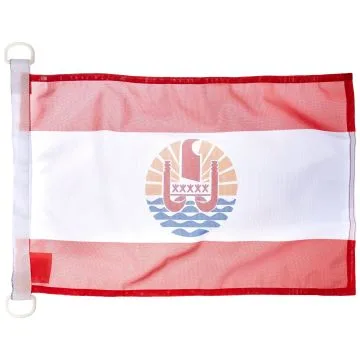 Pavillon nautique Polynésie française 45x30cm - Drapeau de bateau polynésien - France 30 x 45 cm