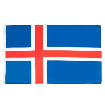 DRAPEAU ISLANDE 150x90cm - DRAPEAU ISLANDAIS 90 x 150 cm - DRAPEAUX