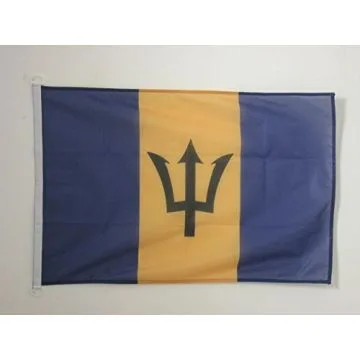 DRAPEAU BARBADE 150x90cm - DRAPEAU BARBADIEN 90 x 150 cm Spécial Extérieur - DRAPEAUX