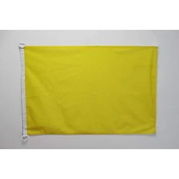 Drapeau Signaliation avalanche Jaune 150x90cm - Drapeau prévention avalanches 90 x 150 cm Spécial Extérieur - Drapeaux