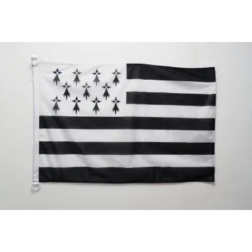 DRAPEAU BRETAGNE ALTERNATIF 150x90cm - DRAPEAU BRETON - FRANCE 90 x 150 cm Spécial Extérieur - DRAPEAUX