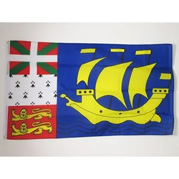 DRAPEAU SAINT PIERRE ET MIQUELON 150x90cm - DRAPEAU FRANÇAIS - FRANCE 90 x 150 cm - DRAPEAUX
