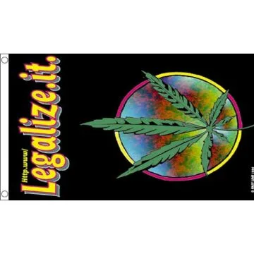 Drapeau Legalize it 150x90cm - Drapeau marijuana - rasta 90 x 150 cm - Drapeaux