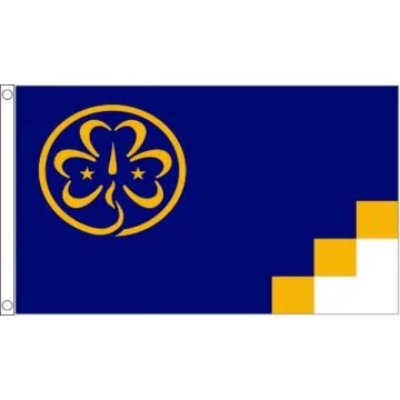 DRAPEAU SCOUTS GUIDES ET ECLAIREUSES 150x90cm - DRAPEAU ASSOCIATION MONDIALE DES GUIDES ET ECLAIREUSES 90 x 150 cm - DRAPEAUX