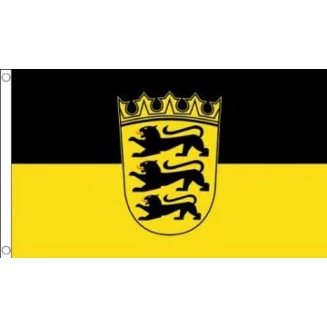 DRAPEAU BADE-WURTEMBERG 150x90cm - DRAPEAU BADEN-WÜRTTEMBERG - LAND ALLEMAGNE 90 x 150 cm - DRAPEAUX