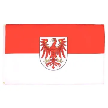 DRAPEAU BRANDEBOURG 150x90cm - DRAPEAU BRANDENBURG - LAND ALLEMAGNE 90 x 150 cm - DRAPEAUX