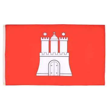 DRAPEAU HAMBOURG 150x90cm - DRAPEAU HAMBURG - LAND ALLEMAGNE 90 x 150 cm - DRAPEAUX