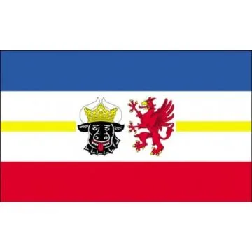 DRAPEAU MECKLEMBOURG-POMÉRANIE-OCCIDENTALE 150x90cm - DRAPEAU MECKLENBURG-VORPOMMERN - LAND ALLEMAGNE 90 x 150 cm - DRAPEAUX