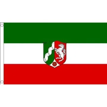 DRAPEAU RHÉNANIE-DU-NORD-WESTPHALIE 150x90cm - DRAPEAU NORDRHEIN-WESTFALEN - LAND ALLEMAGNE 90 x 150 cm - DRAPEAUX