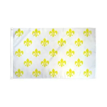 DRAPEAU FLEUR DE LYS MULTI BLANC ET OR 150x90cm - DRAPEAU ROYAUME DE FRANCE 90 x 150 cm - DRAPEAUX