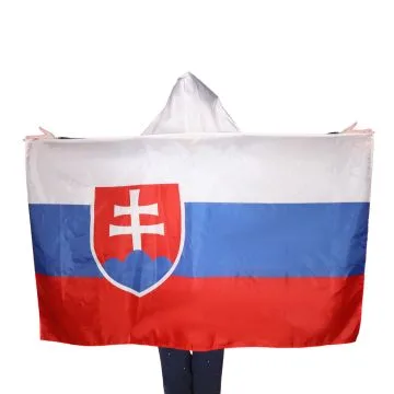DRAPEAU CAPE SLOVAQUIE 150x90cm - BODY FLAG SUPPORTER SLOVAQUE 90 x 150 cm